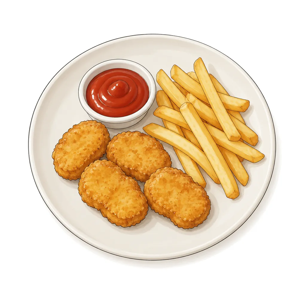 Nuggets med pommes (Barn)