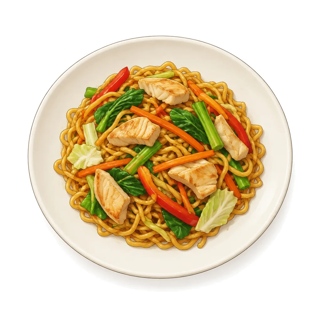 Thai wok nudlar med kyckling (Barn)